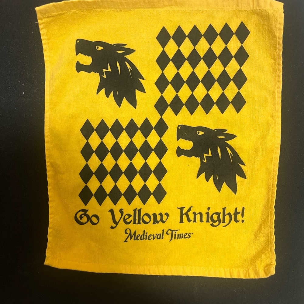 Yellow Medieval Times Towel